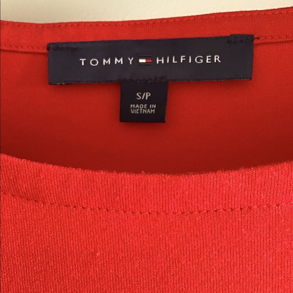 Tommy Hilfiger cowl neck blouse, Red